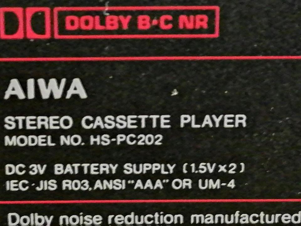 AIWA HS-PCS 202, Walkman mit Original-Adapter!!!