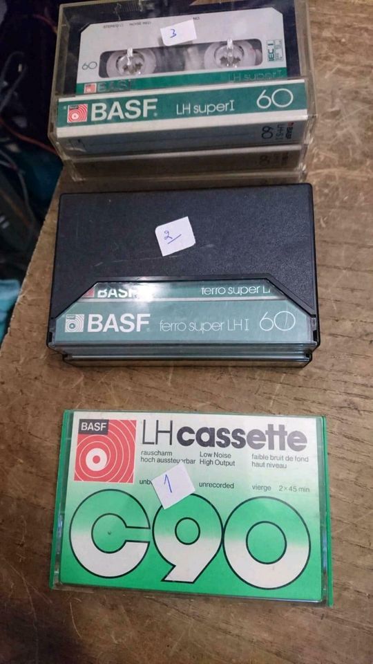 6 verschiedene BASF Audio-Cassetten, gebraucht!