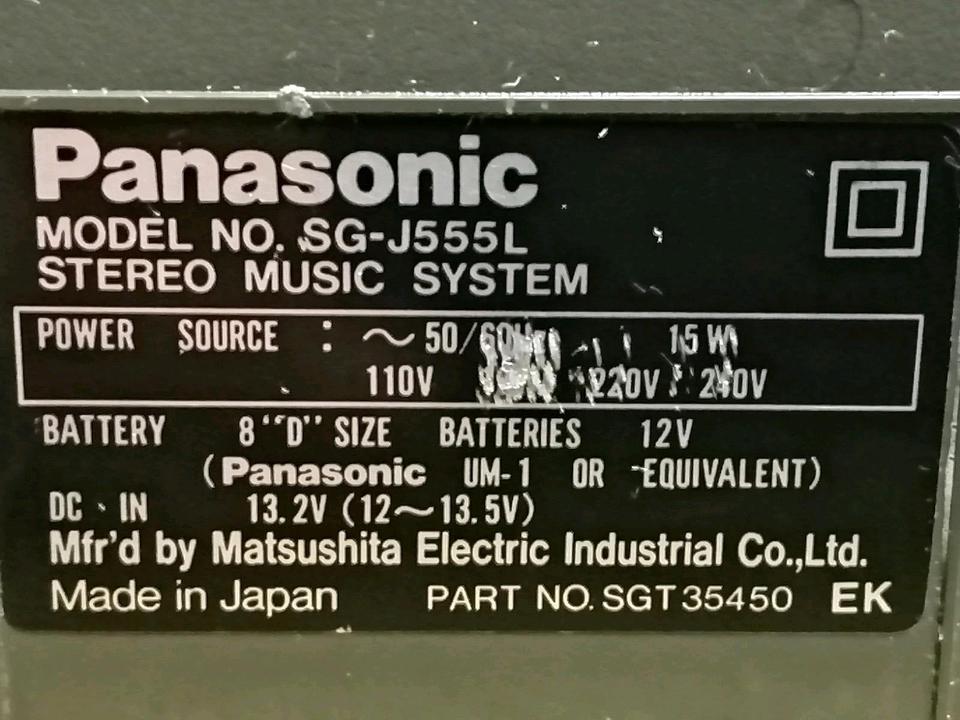 PANASONIC SG-J555L, Stereo Music System, Komplett-Anlage!!