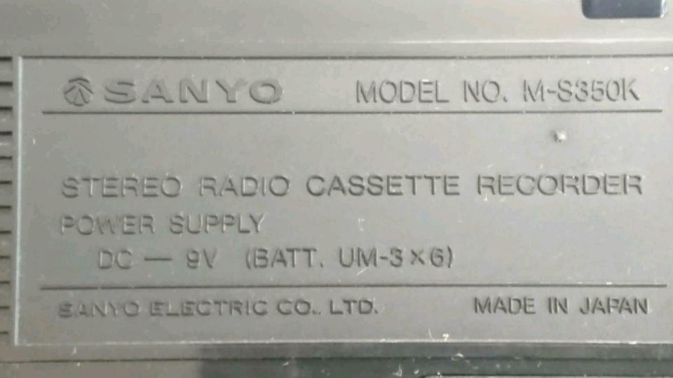 SANYO M-S350K, Stereo Radio-Cassetten-Recorder, guter Zustand!