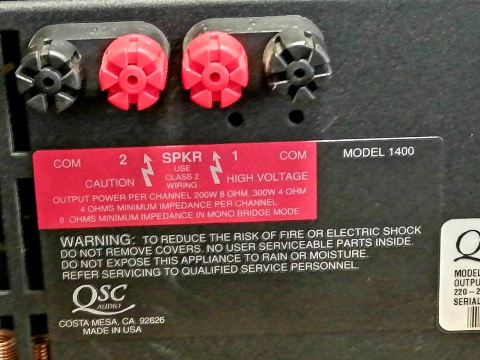 ENDSTUFE Stereo Amplifier QSC 1400, guter Zustand!!