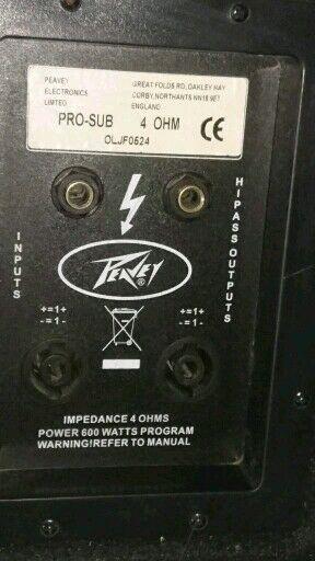 PEAVEY PRO-SUB 4 Ohm, 1 Lautsprecher, guter Zustand!