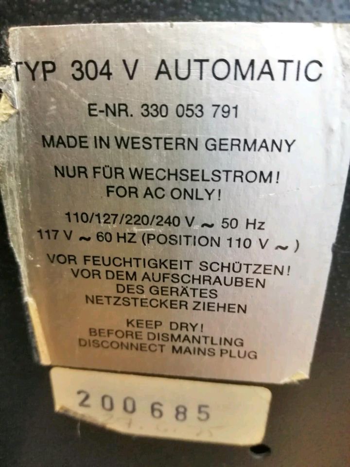 TELEFUNKEN Typ 304 V Automatic, Plattenspieler, Boxen im Deckel!!