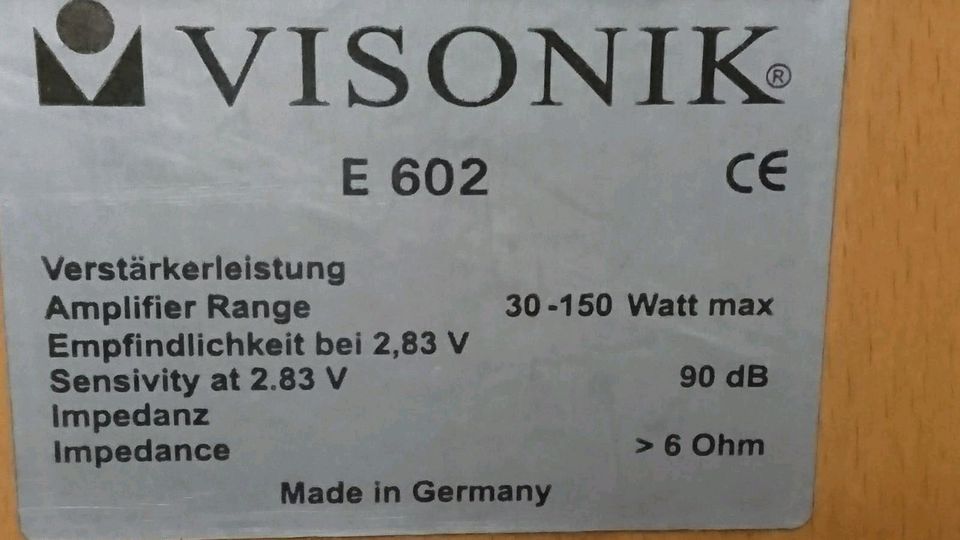 VISONIK E 602, 2 Boxen, mit Gebrauchsspuren!!