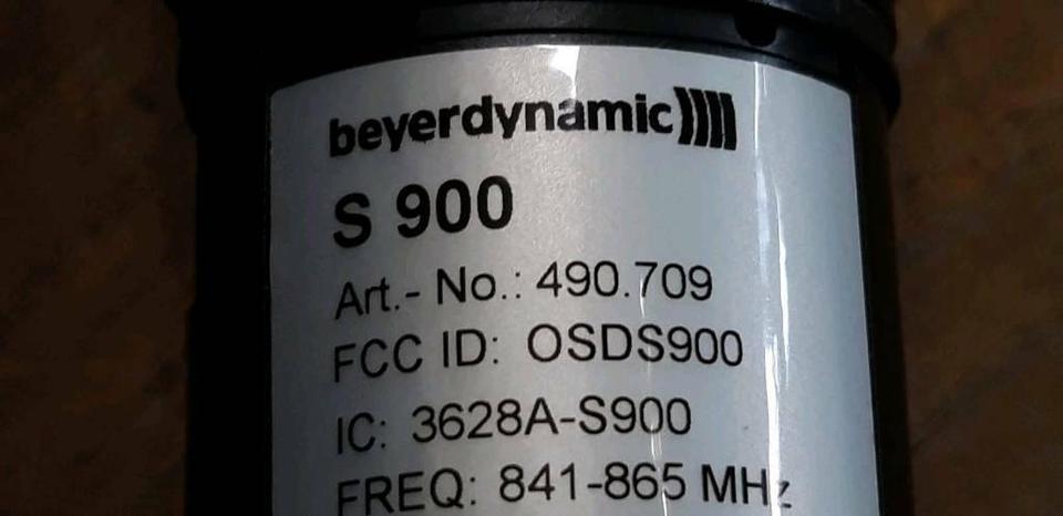 BEYDYNAMIC S900 Mikrofon+DM969 S Kopf, wireless OHNE Sender, toll