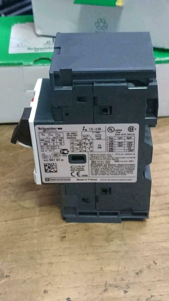 3 neue SCHNEIDER ELECTRIC GV2ME073, Motorschutzschalter NEU & OVP