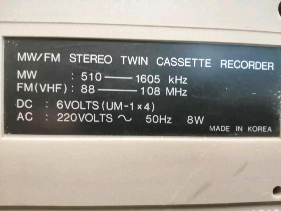 SOUNDMASTER FM/MW Doppel-Radiocassetten-Recorder!!!