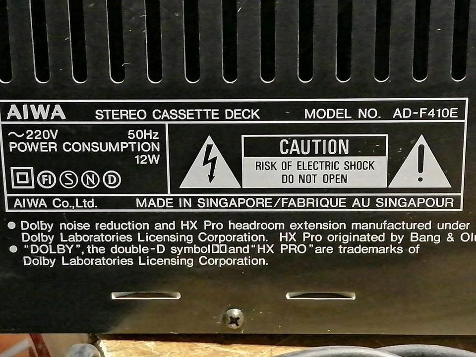 AIWA AD-F410E, Cassetten-Deck + AIWA HX PRO Discrete Circuit!!