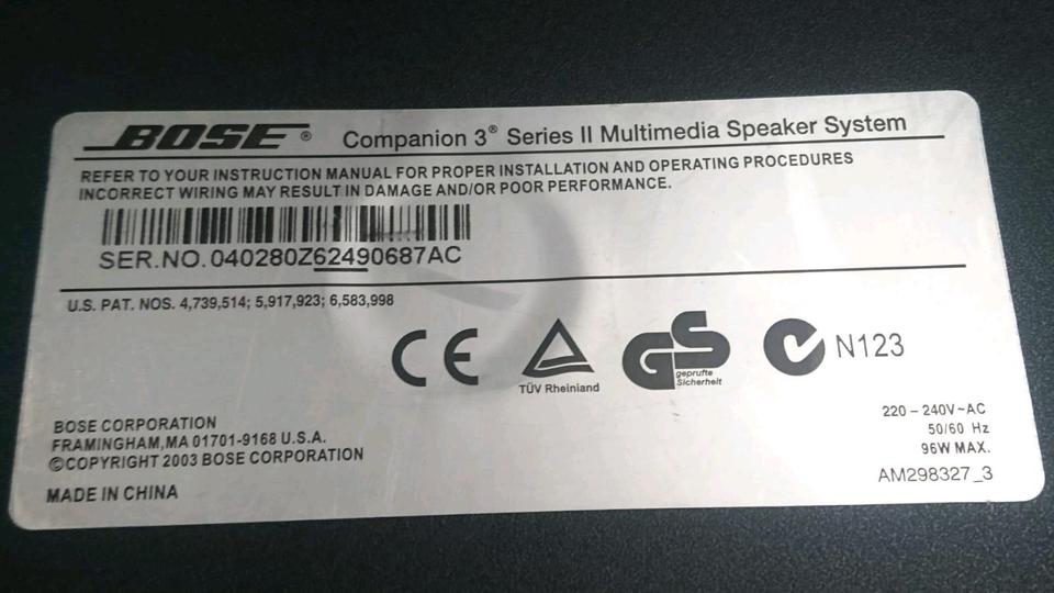 BOSE Companion 3 Series II, Multimedia Speaker, DEFEKT!!