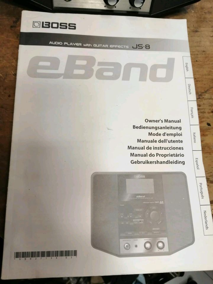 BOSS eBand JS-8, Audio-Player mit Gitarreneffekte + Adapter!!