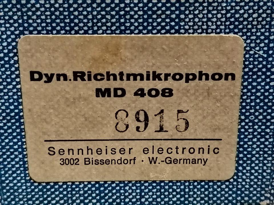 SENNHEISER MD408, dynamisches Mikrofon, Originalkarton und Kabel!
