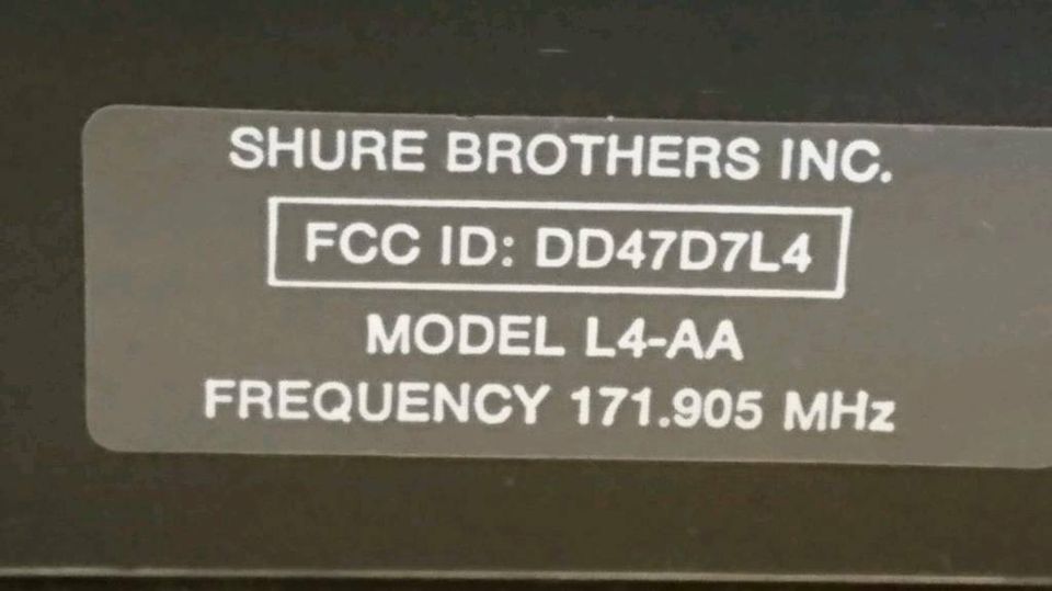 SHURE L4-AA Mikrofonsender OHNE Mikrofon + Sender L11A