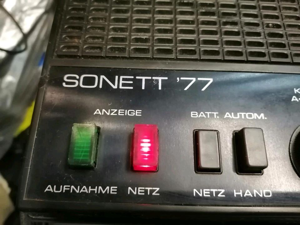 RFT SONETT '77, Cassetten-Recorder mit Original-Tasche!!