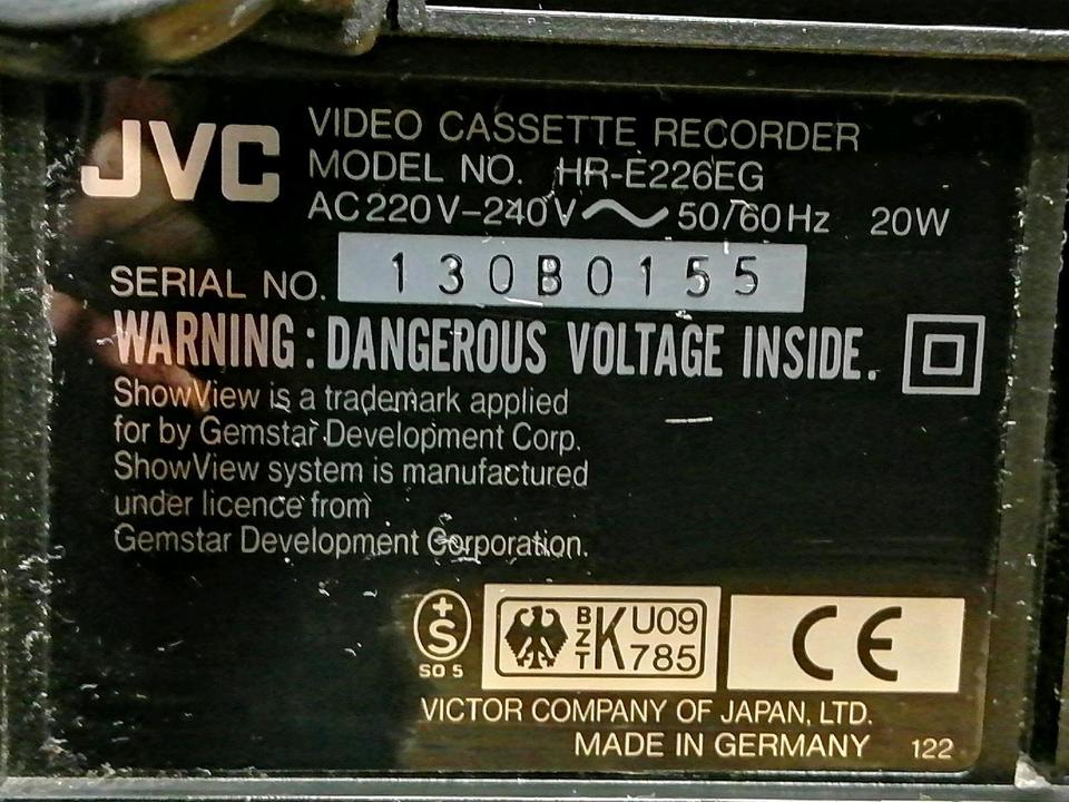 JVC HR-E226EG, Videocassettenrecorder, guter Zustand!!