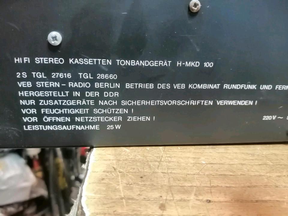 RFT HMK-D100, Cassetten-Deck, guter Zustand!!