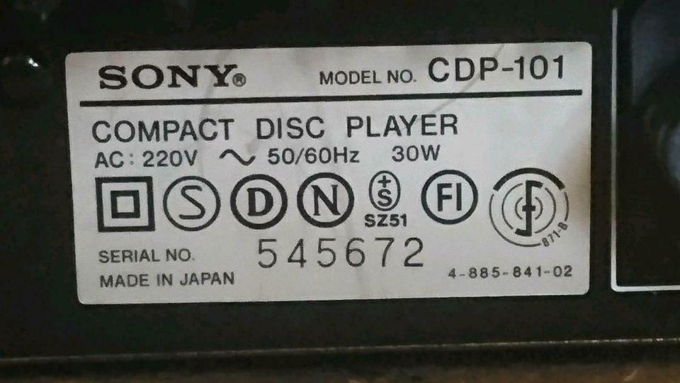 SONY CDP-101, CD-Player OHNE Fernbedienung! Guter Zustand!