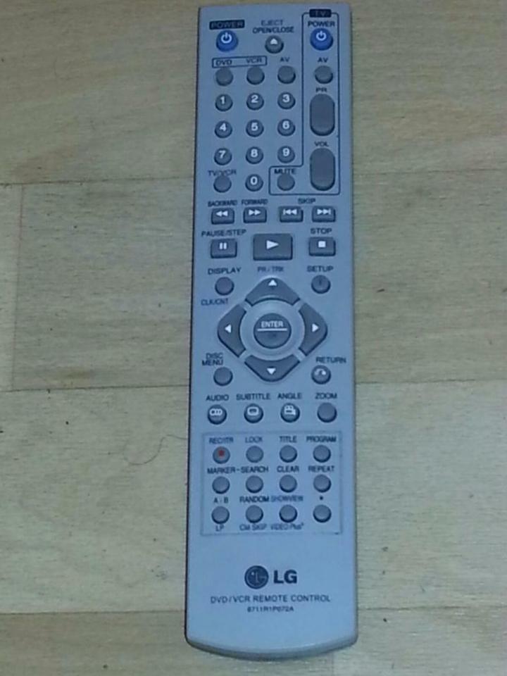 LG 6711R1PO72A; Original-Fernbedienung , DVD/VCR Remote Control