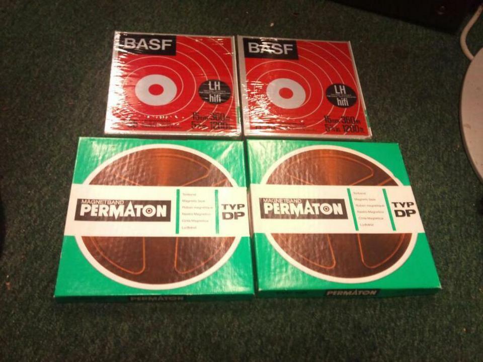 2 BASF LP 35, Langspielband+2 PERMATON Typ DP, Magnetband/NEU!