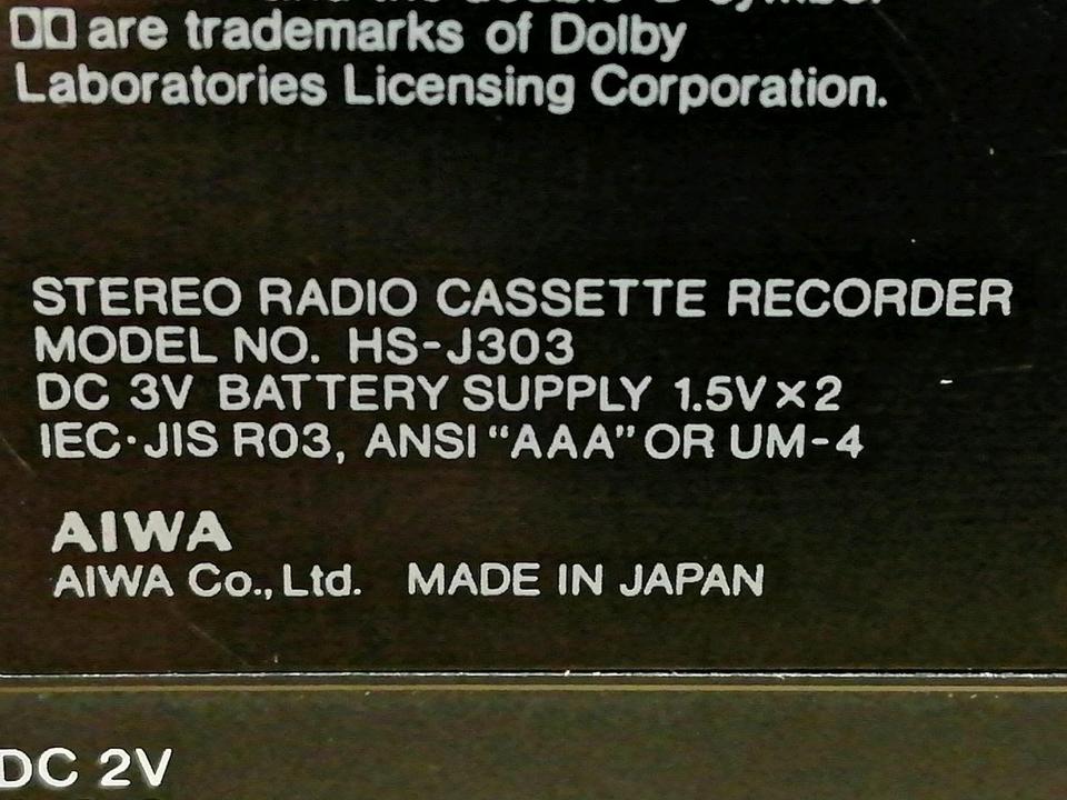 AIWA HS-J303, Walkman mit Original-Akku, DEFEKT!!!