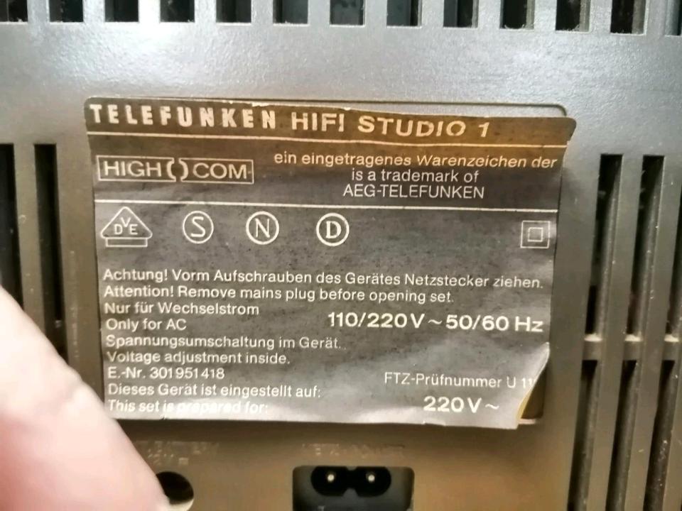 TELEFUNKEN HIFI Studio 1, Radio-Cassetten-Recorder