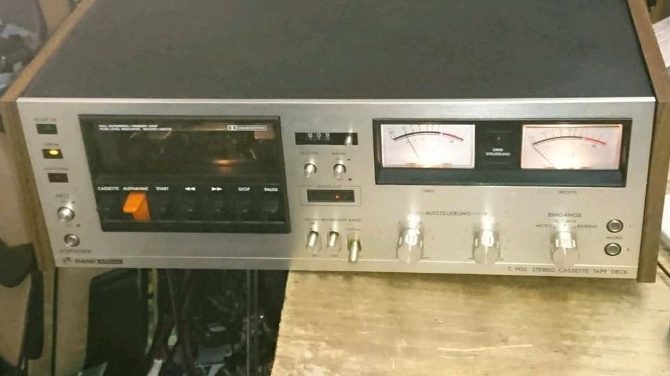 RANK ARENA C900, Stereo Cassette Tape Deck, Cassetten-Deck, Holzd