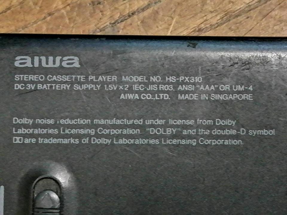 2 AIWA Walkman: HS-PX310 + HS-PX337, beide Walkman sind DEFEKT!!!