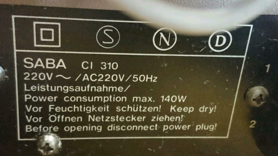 SABA CI 310 Verstärker +SABA CT 310 Tuner, guter Zustand!