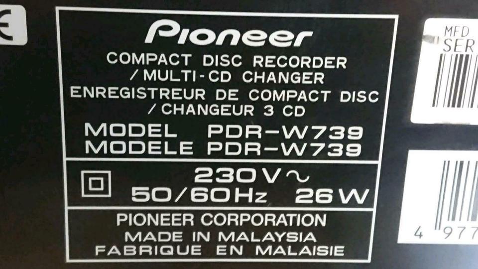 PIONEER PDR-W739, CD-Recorder+3fach-CD-Wechsler, etwas DEFEKT!!