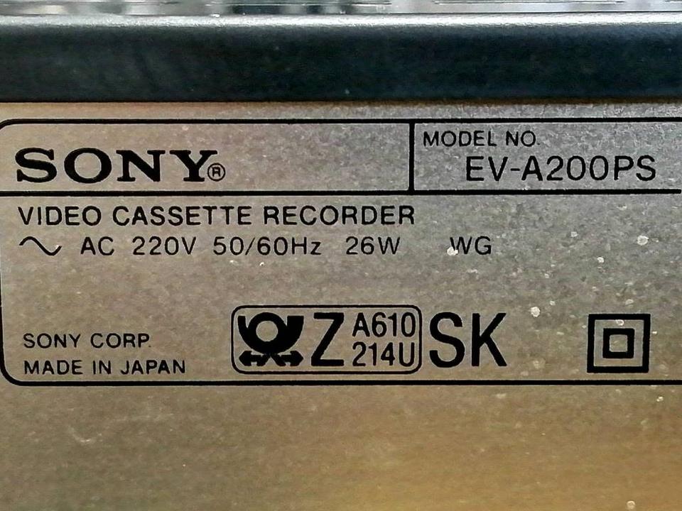 SONY EV-A200PS, Videocassettenrecorder Video 8, DEFEKT!!!