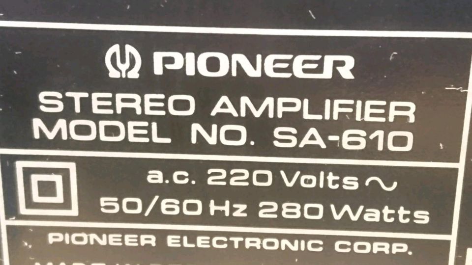 PIONEER SA-610 Verstärker, Blaue Serie, guter Zustand!!