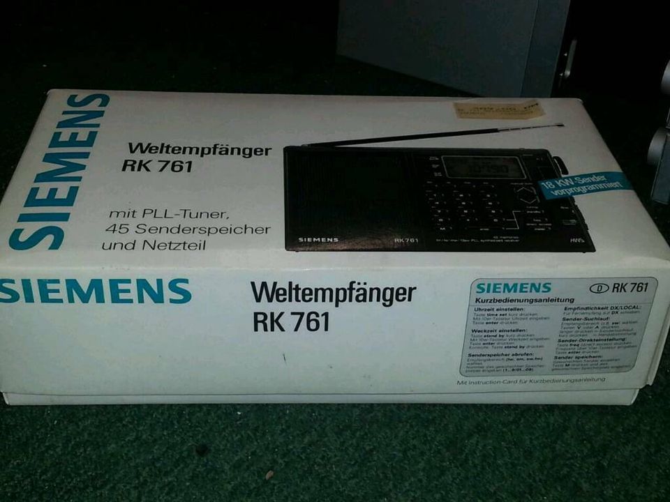 SIEMENS RK 761 G6 Weltempfänger + R 600 Externe Antenne