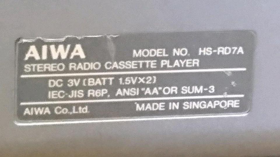 AIWA HS-RD7A Walkman, guter Zustand!