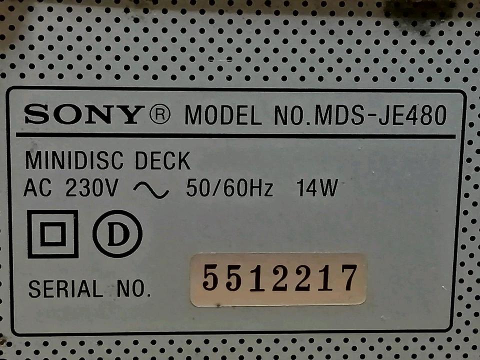SONY MDS-JE480, MiniDisc-Deck, etwas DEFEKT!!