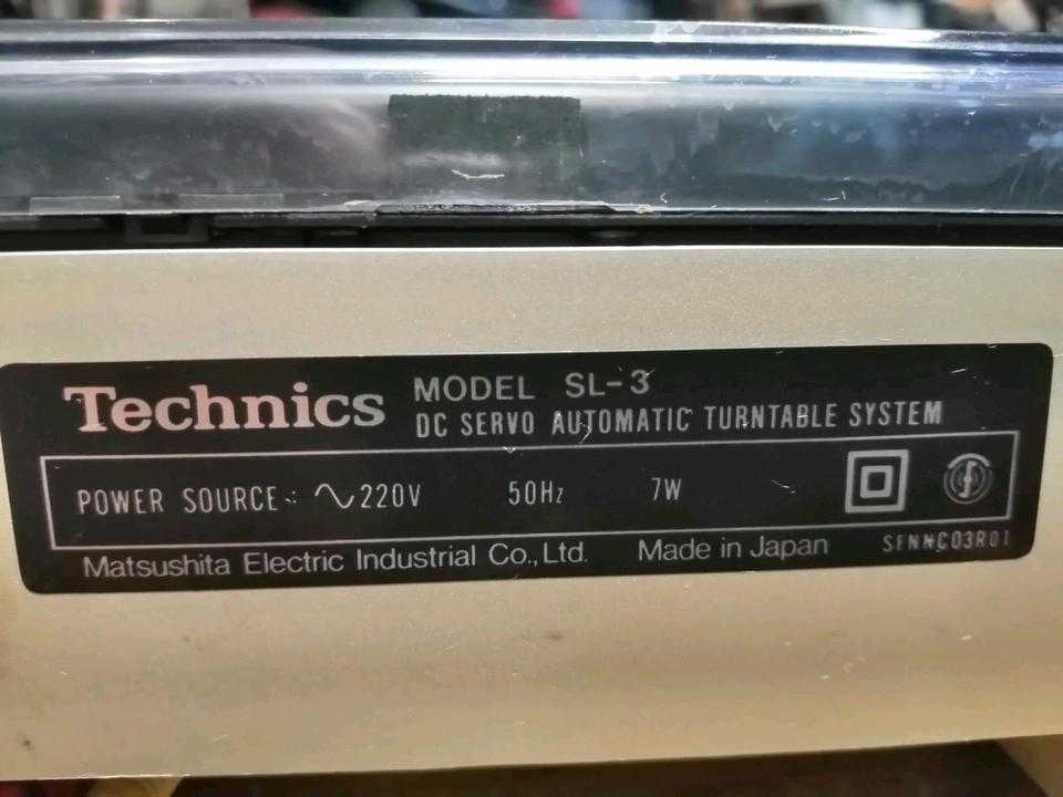 TECHNICS SL-3, Plattenspieler mit NEUEN Antriebsriemen!!!