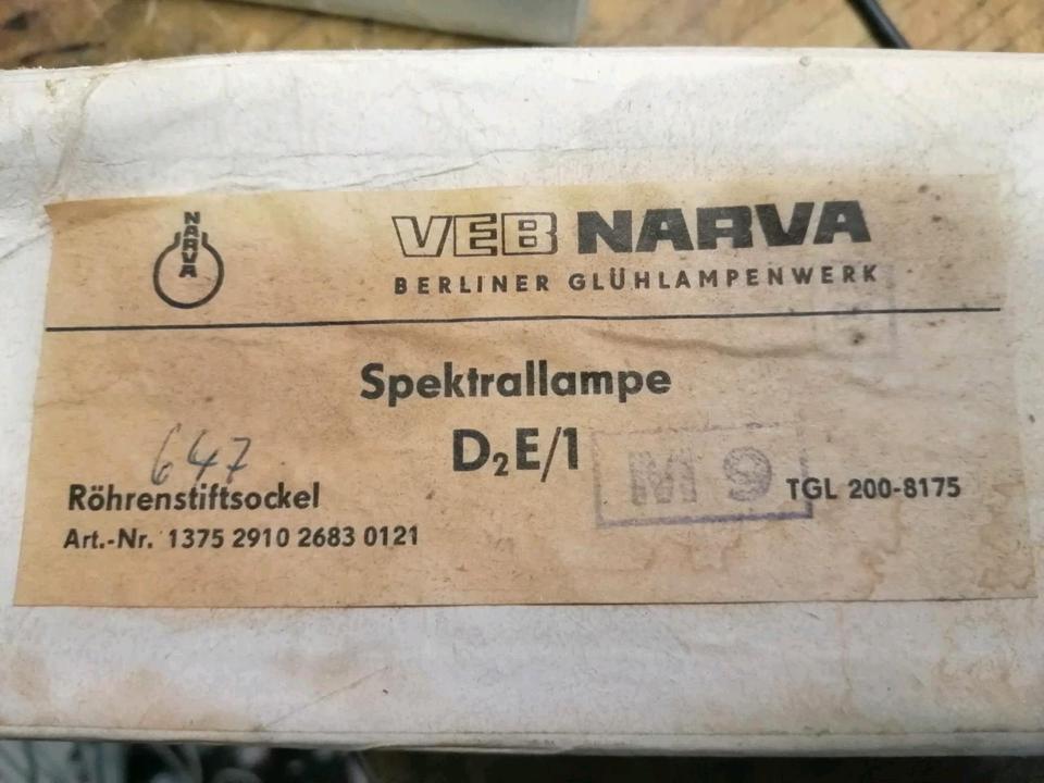 NARVA D2E, Röhren Spektrallampe, NEU & ORIGINALKARTON!!!
