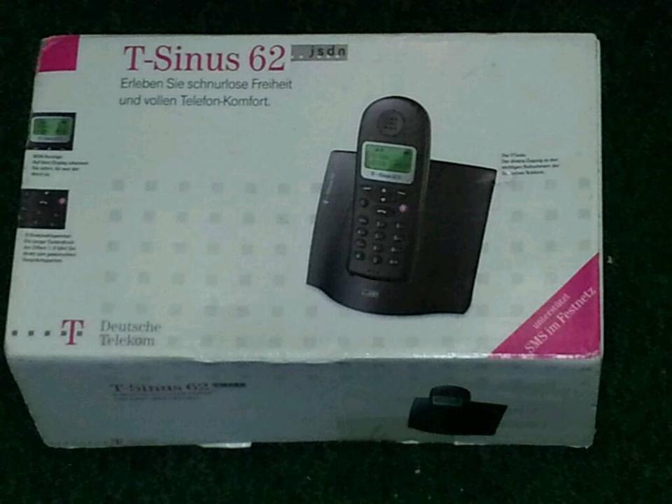 T-SINUS 62 (TELEKOM) schnurloses Telefon,ISDN, NEU & OVP!!