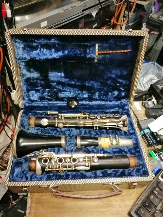 KLARINETTE G Rudolf Uebel Patent Wohlhausen Vogtland, mit Koffer!