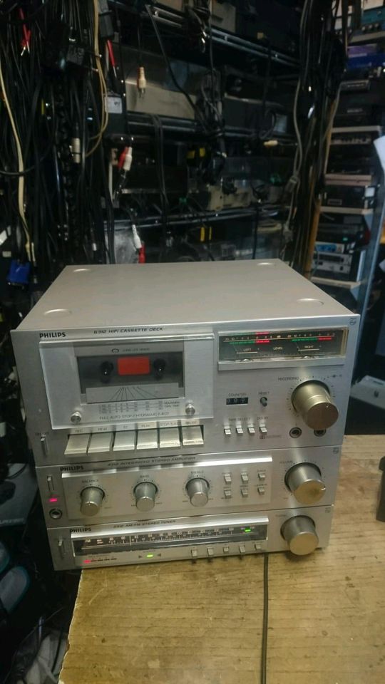 PHILIPS Anlage: 4312 Amplifier, 2312 Tuner, 6312 Cassetten-Deck