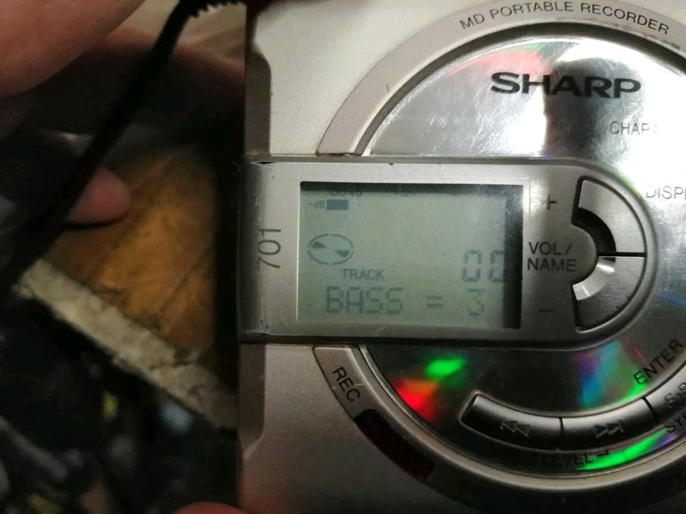 SHARP MD-MS701H, portabler Mini-Disc Recorder, DEFEKT!!!