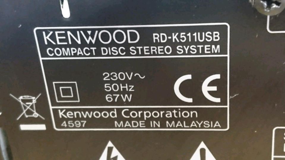 KENWOOD RD-K511USB Compact Disc Stereo System, etwas DEFEKT!!