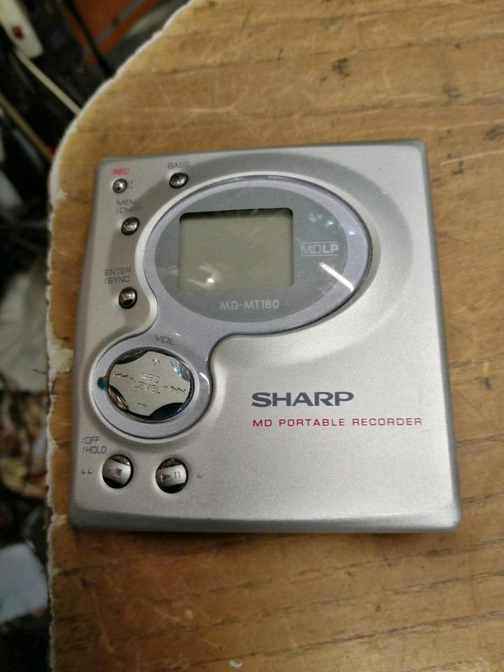 SHARP MD-MT180H(S), MiniDiscman mit Original-Adapter!!!