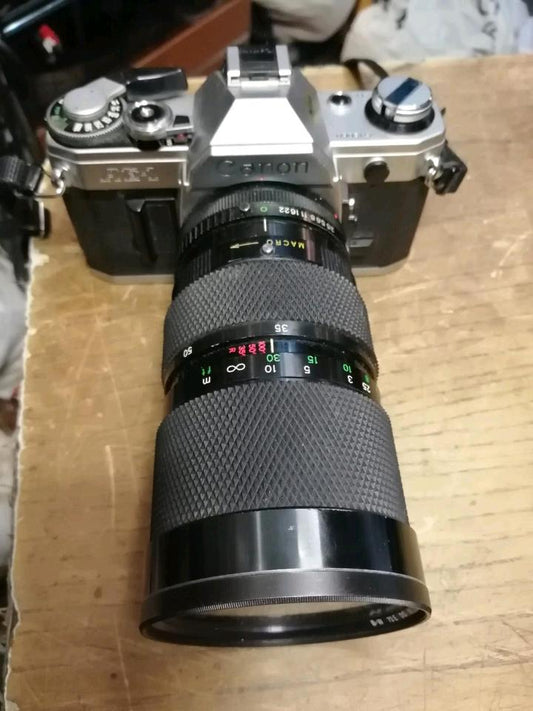 CANON AE-1 Analog-Kamera mit Objektiv SOLIGOR + B+W 72E Linse!!