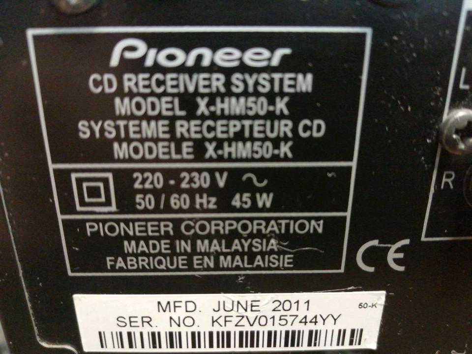 PIONEER X-HM50-K, CD RECEIVER SYSTEM, OHNE Boxen!!!