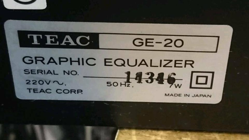 TEAC GE-20 Graphic Equalizer, guter Zustand!