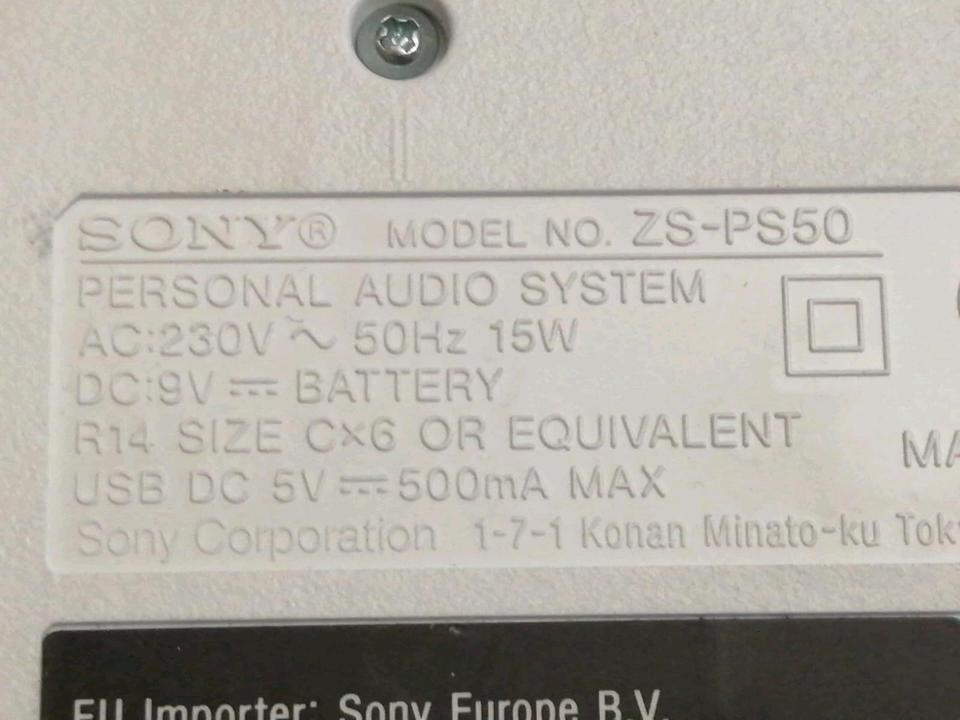 SONY ZS-PS50 Personal Audio System, guter Zustand!!