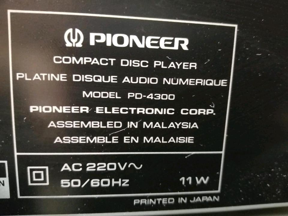 PIONEER Amplifier A-445, Tuner F-656 und CD-Player PD-4300!