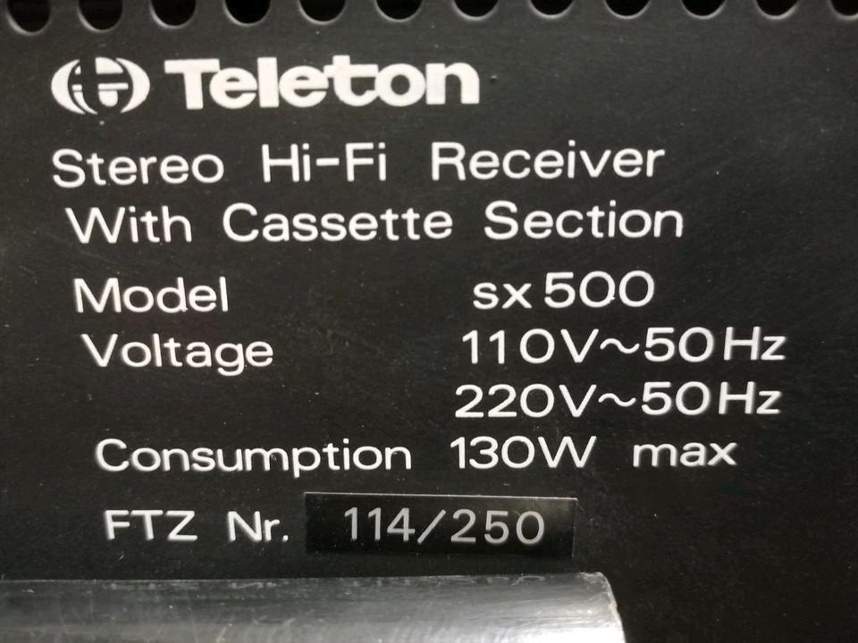 TELETON SX500, Stereo HiFi Receiver mit Cassette, guter Zustand!