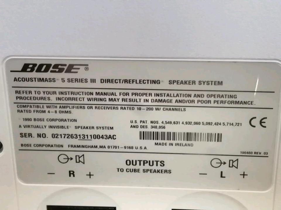 BOSE 5 Series III Speaker System, guter Zustand!!