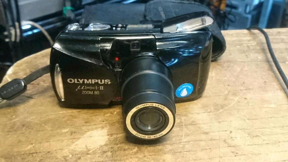 OLYMPUS Mju-II ZOOM 80, Analog-Kamera mit neuer Batterie!!