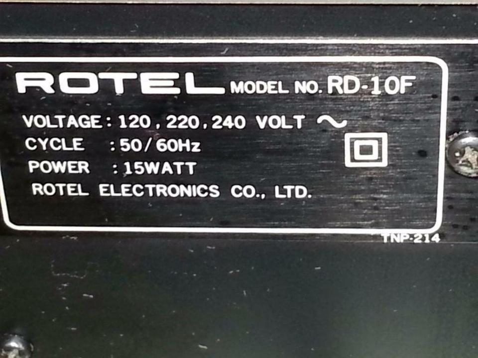 ROTEL RD-10F Stereo Cassetten Tape Deck